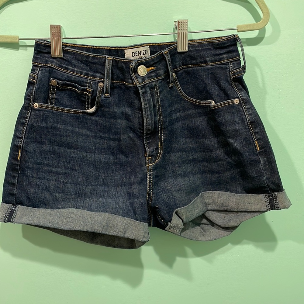 High waisted jean shorts